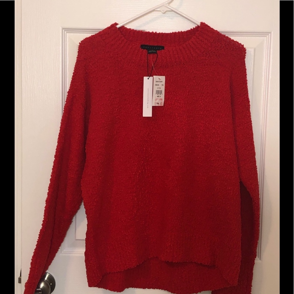 Sanctuary Red Cozy Crewneck Sweater
